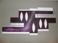 Tableau Violet Aubergine Argent et Blanc (N°2)